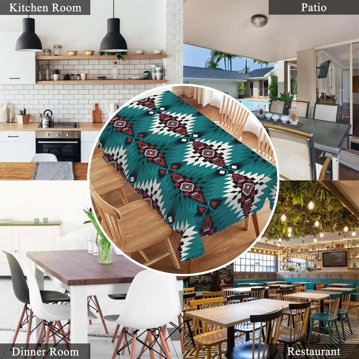 Aztec Pattern Tablecloth