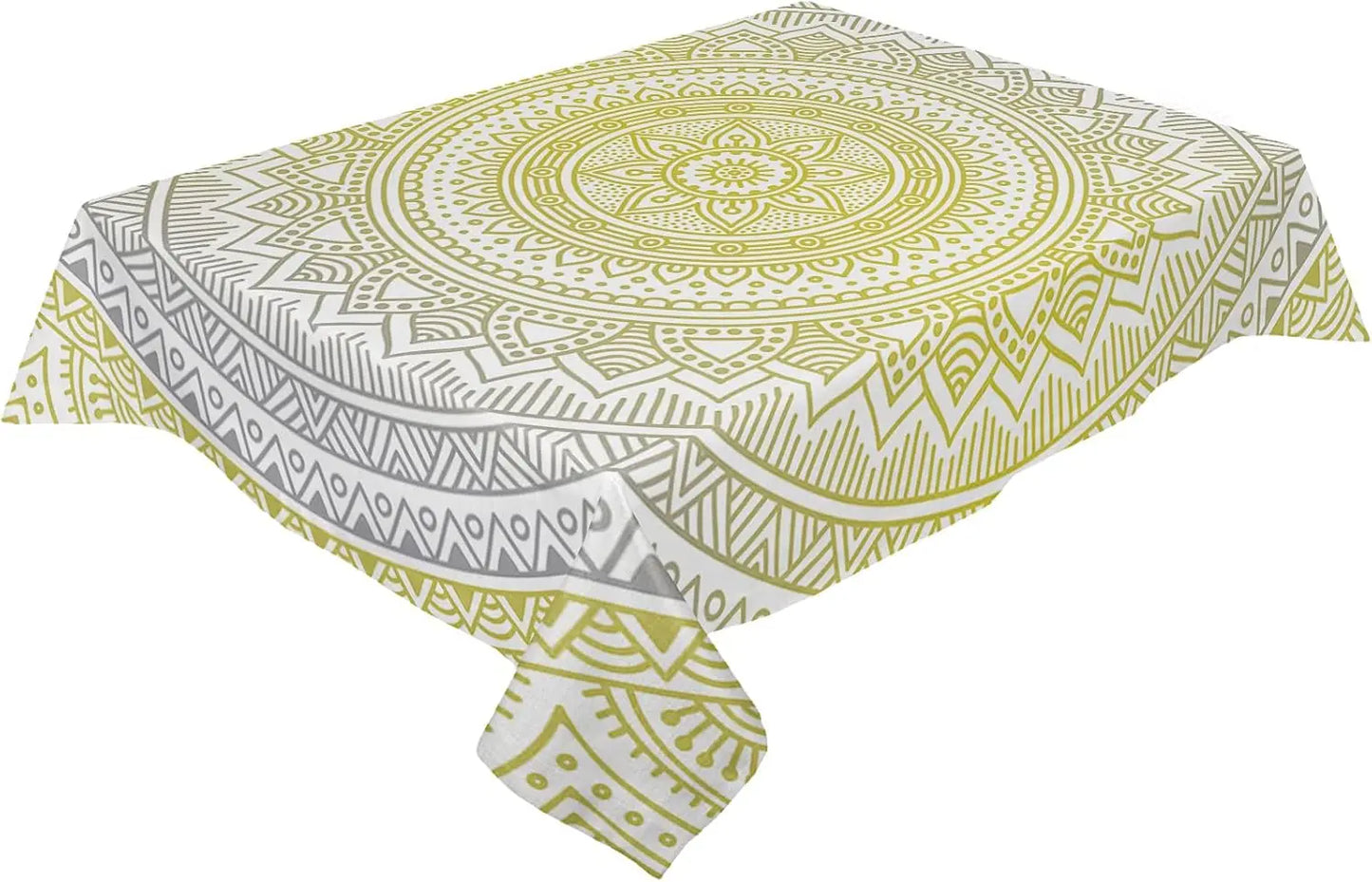 Modern Mandala Flower Rectangle Tablecloth