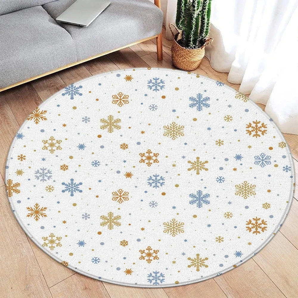 Christmas/Holiday-Winter Theme Round Area Rugs