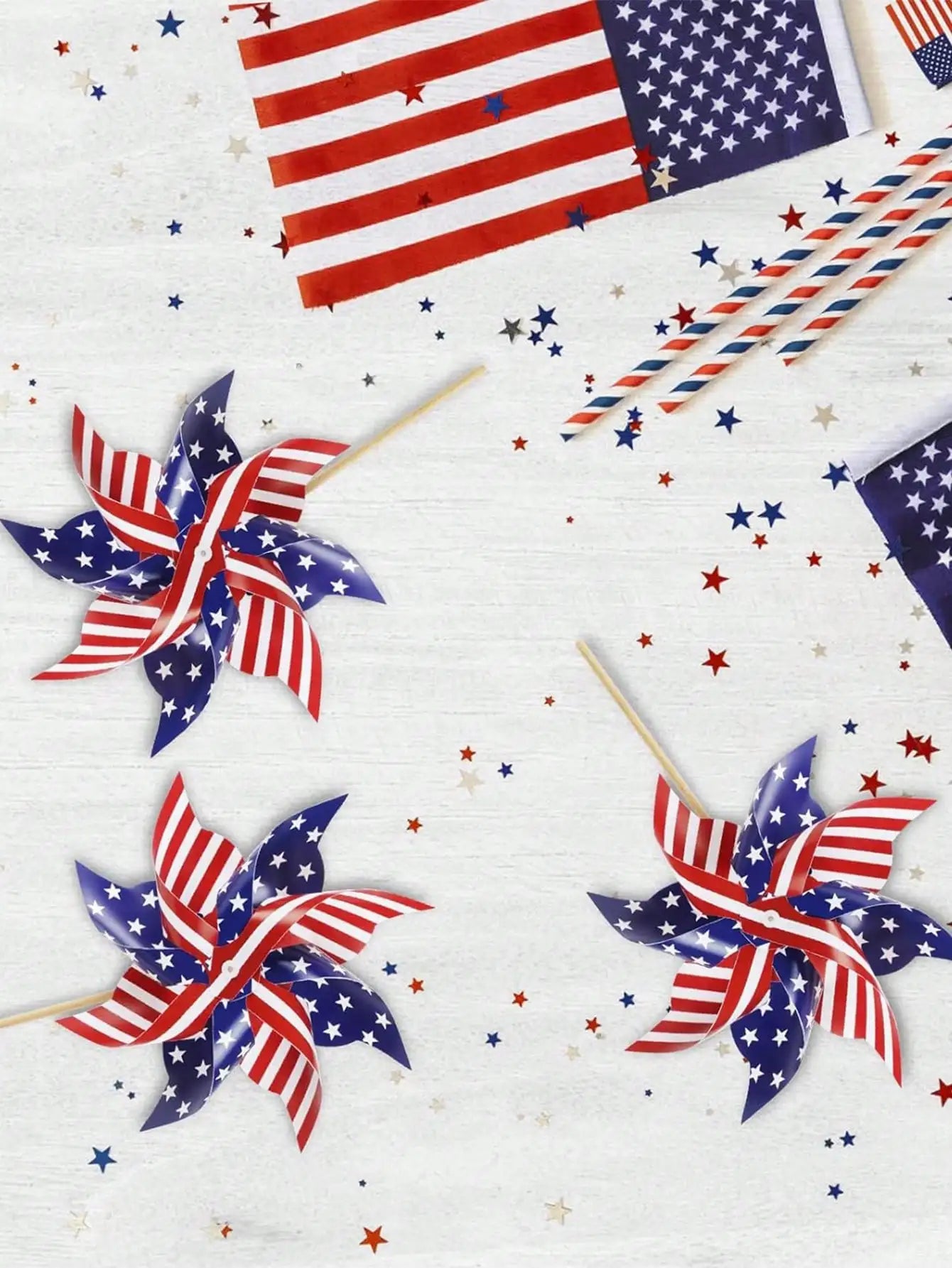 American flag holiday windmills - 12