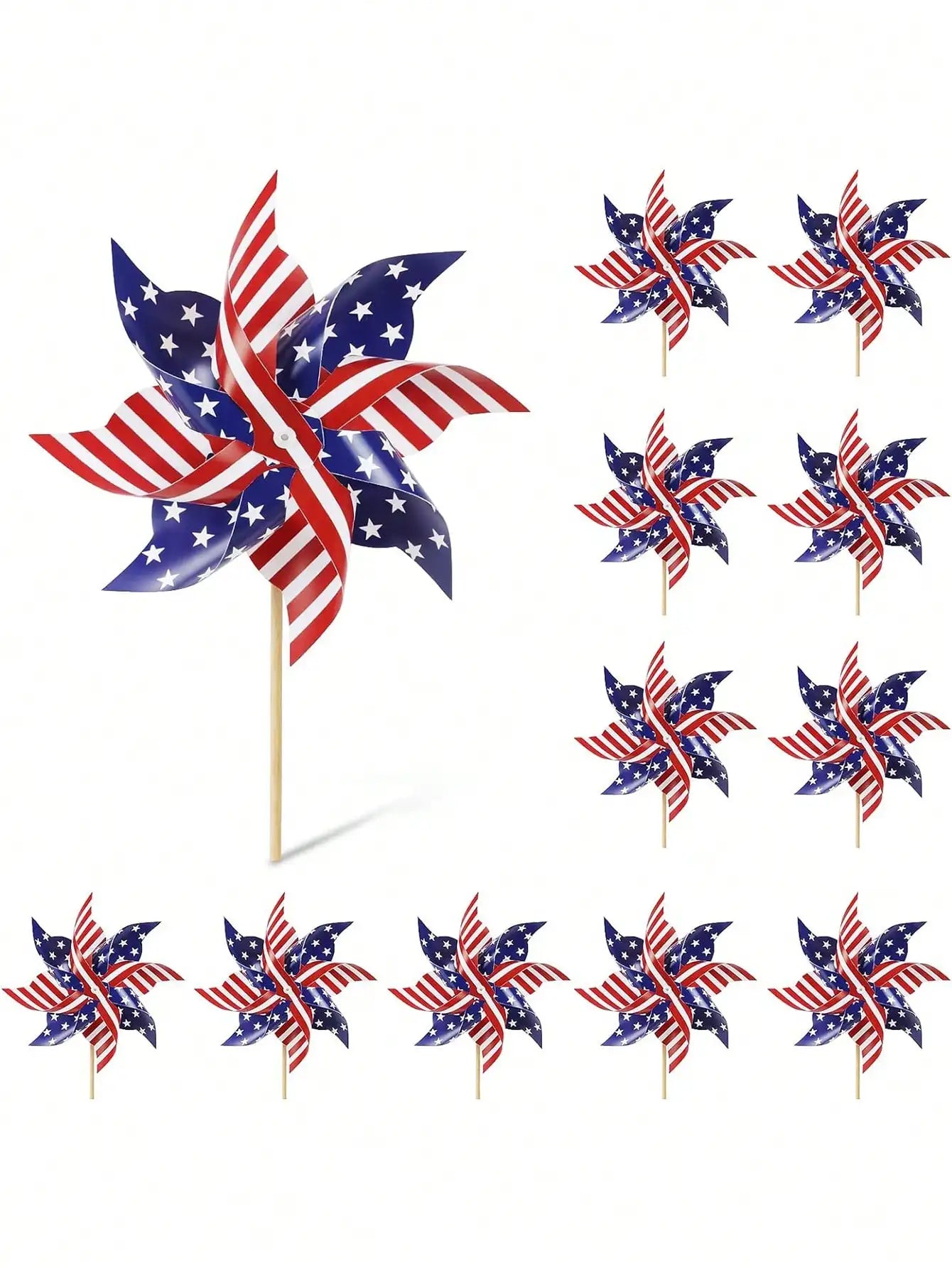 American flag holiday windmills - 12