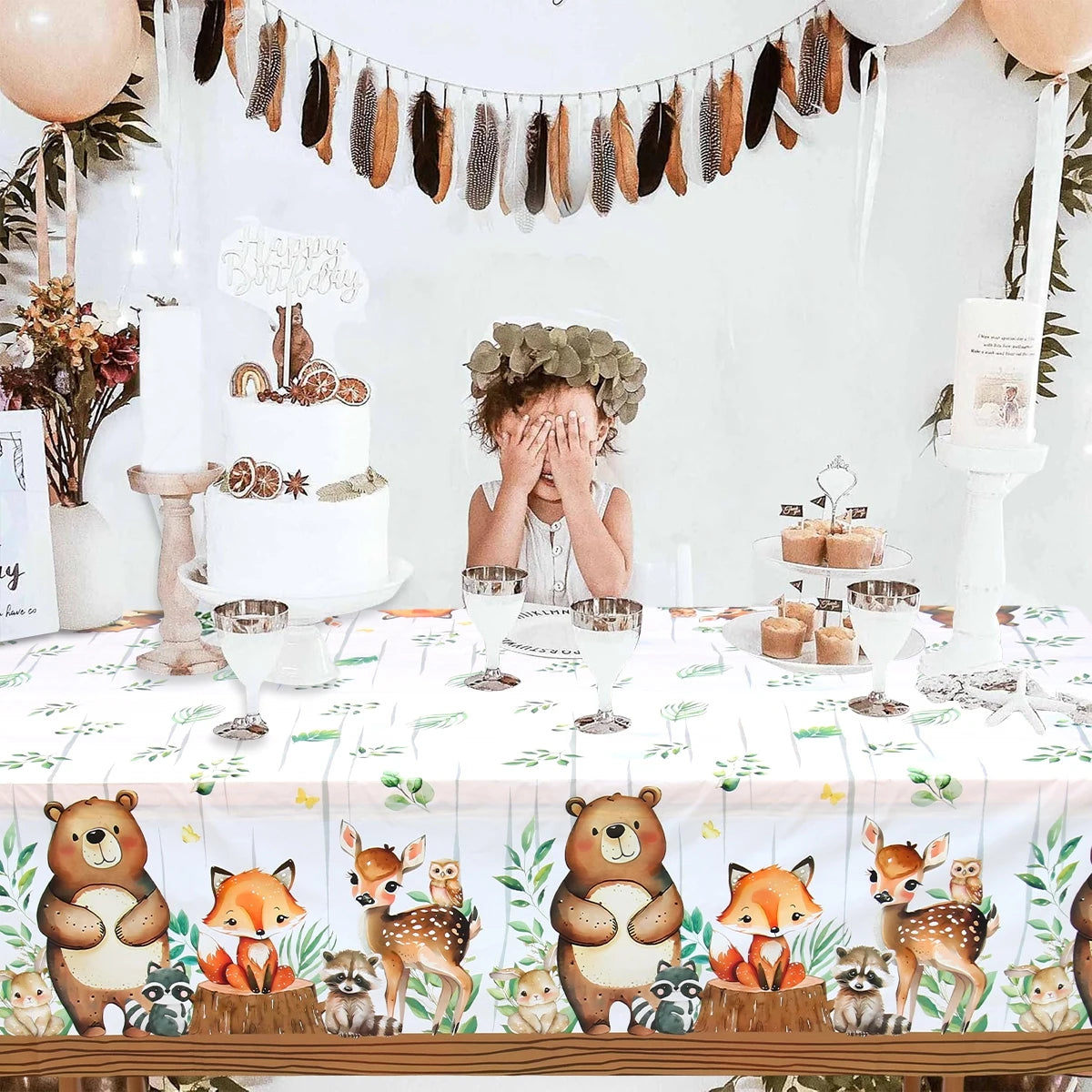 Woodland Animal Party Tablecloth