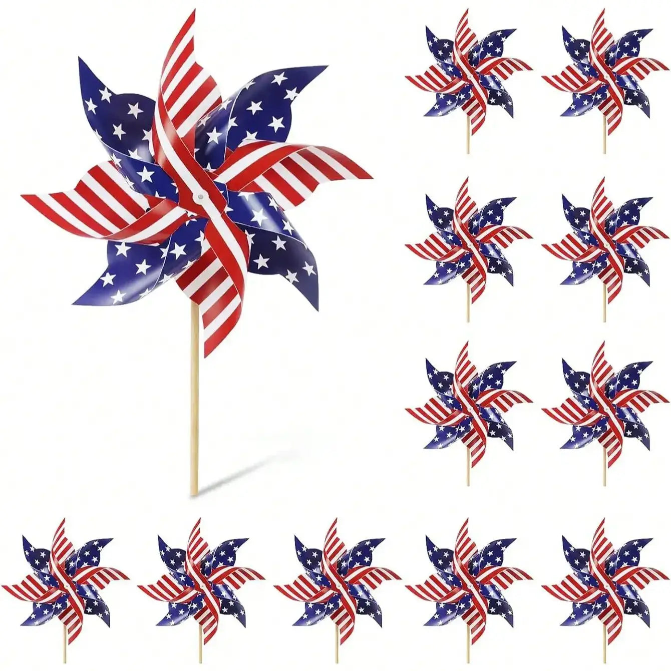 American flag holiday windmills - 12