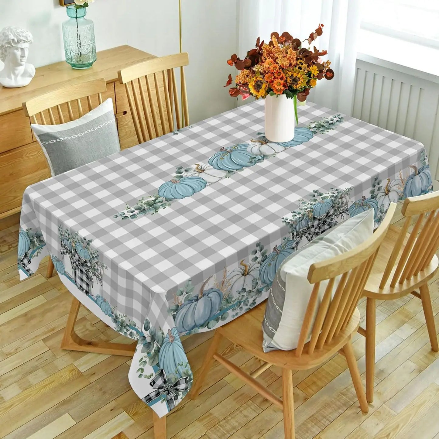 Blue Pumpkins Fall Holiday- Tablecloth