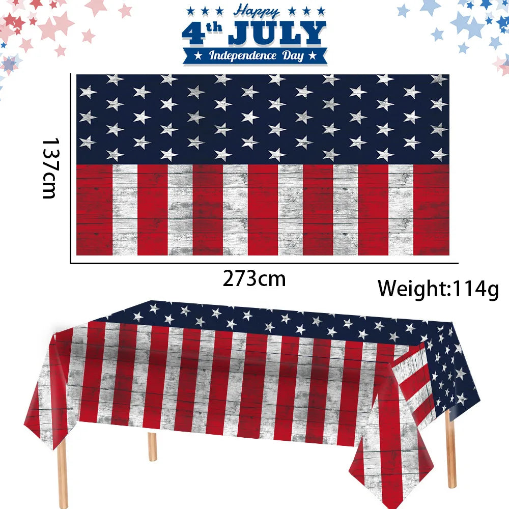 Disposable USA Holiday Tablecloth