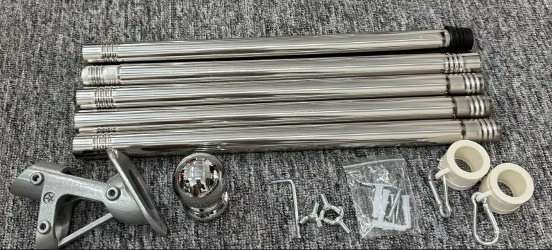 Flag Pole for Outside House, 6ft Residential or Commercial Flag Pole Kit