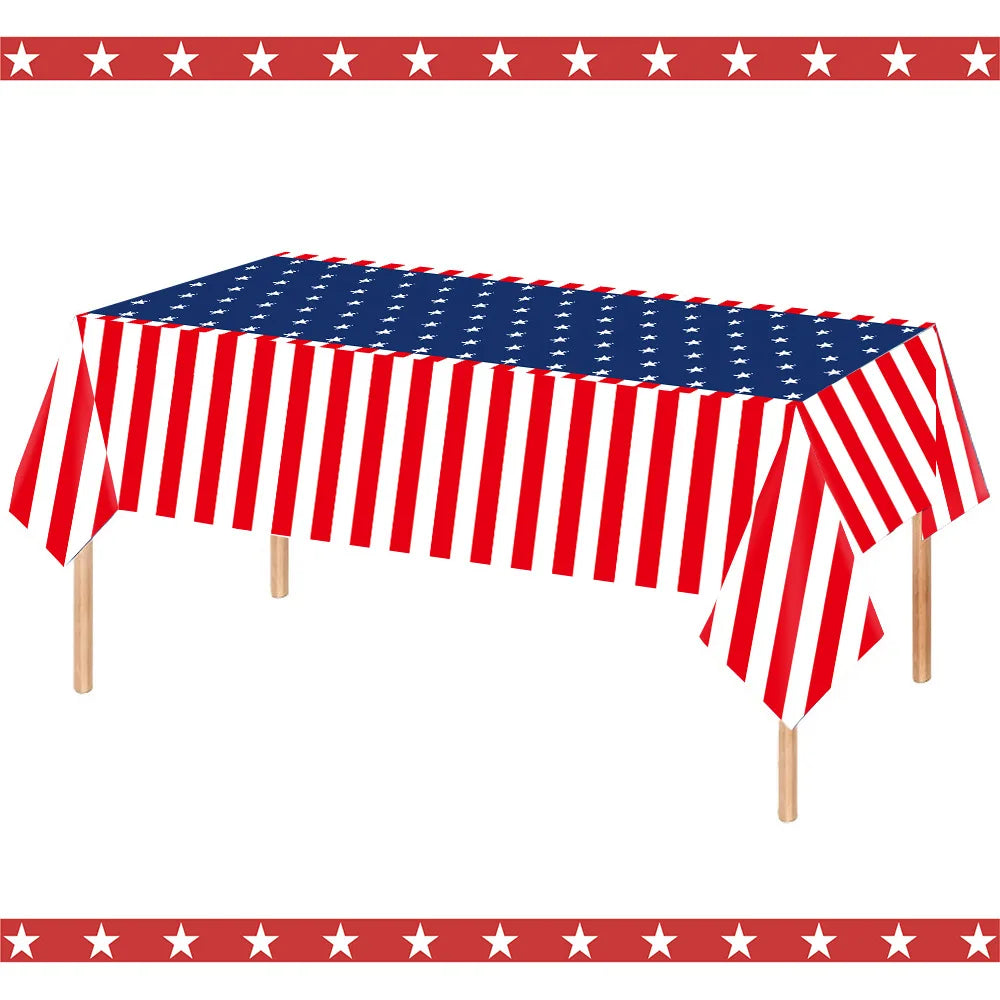 Disposable USA Holiday Tablecloth