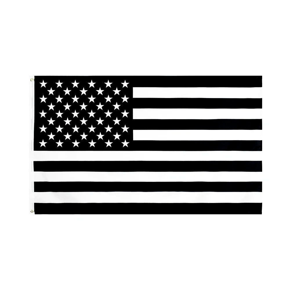 Black & White American Flag