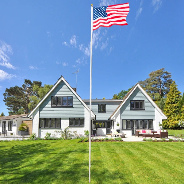 25 ft Outdoor US America Flag Flagpole Kit