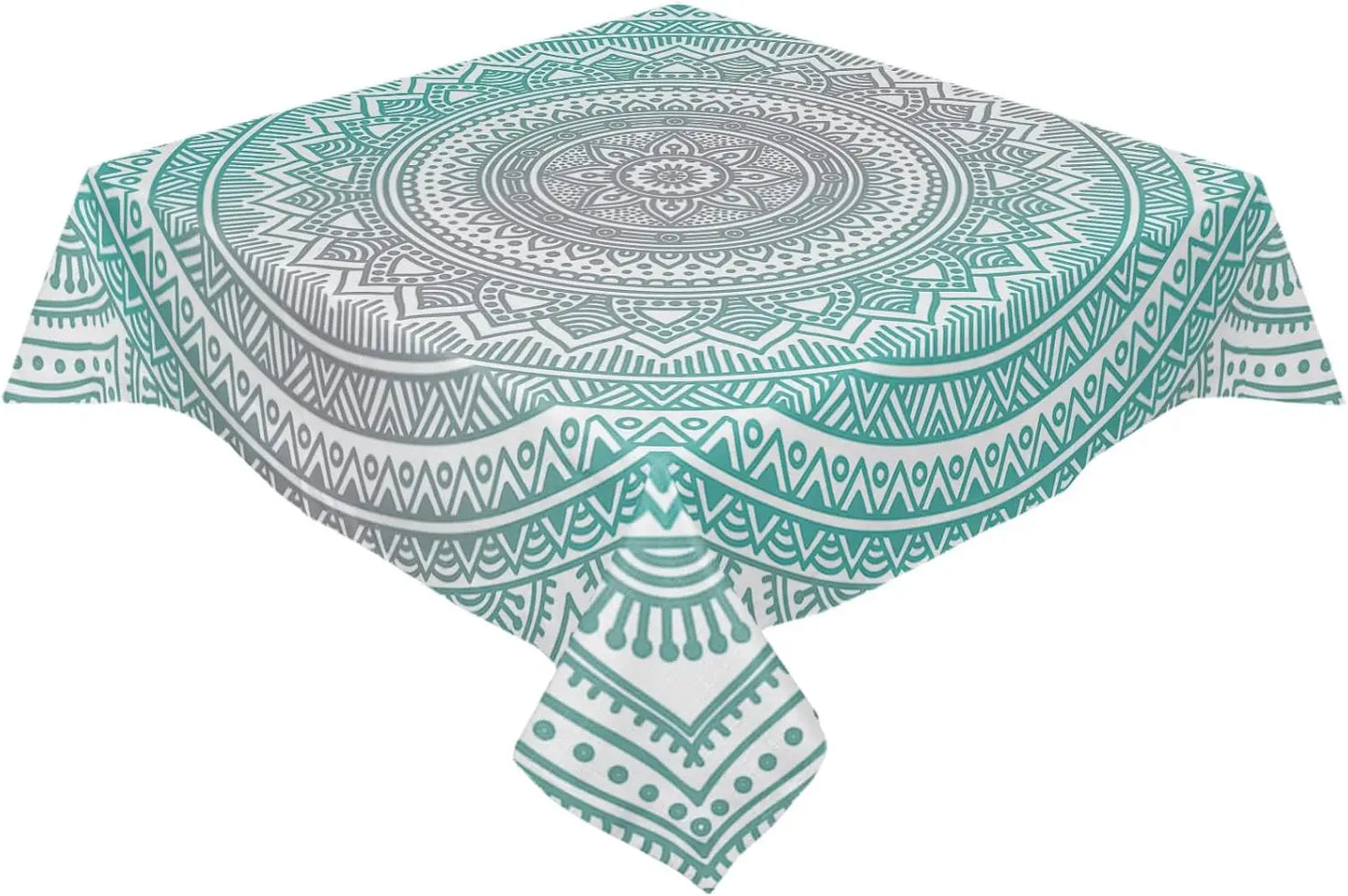 Modern Mandala Flower Rectangle Tablecloth