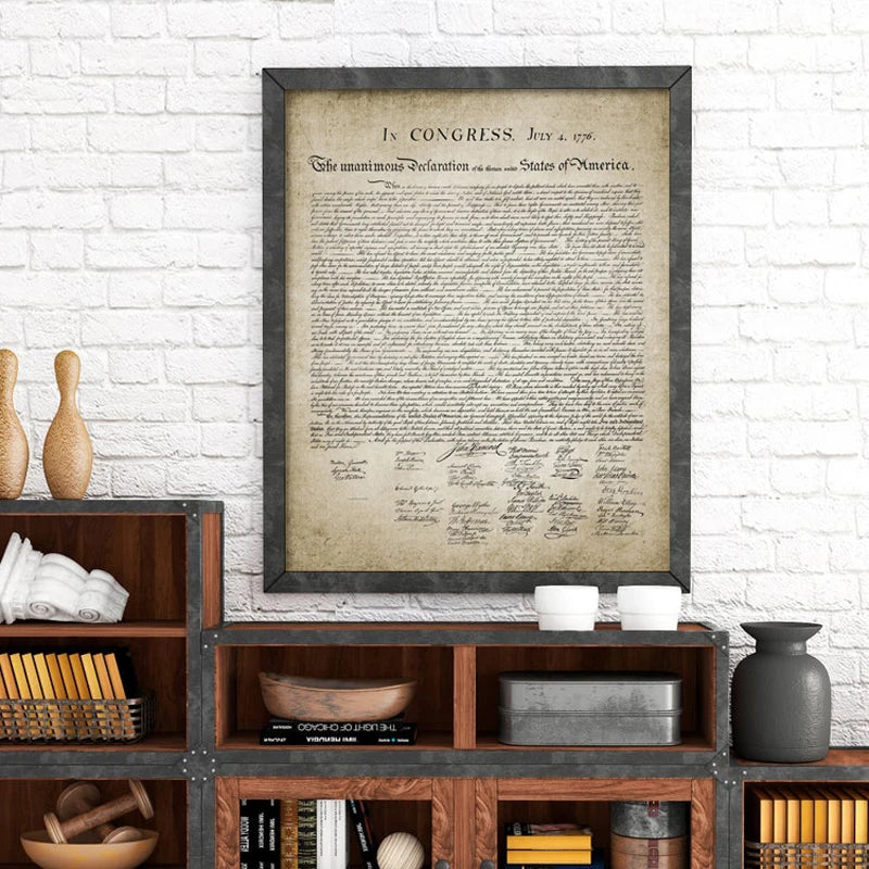 Declaration Of Independence Wall Art Canvas Painting