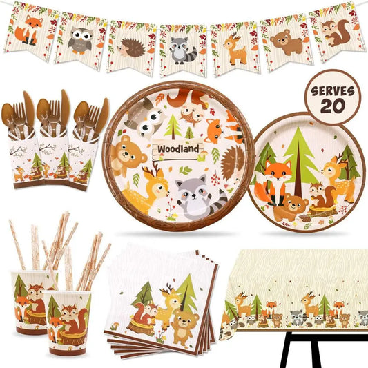 Woodland Animals Party Decor & Supplies