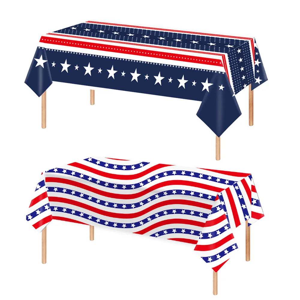 Disposable USA Holiday Tablecloth