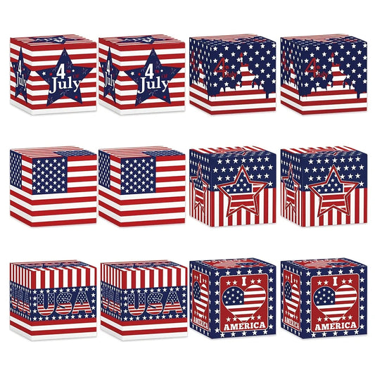 12 pcs Variety Holiday Gift Boxes- 4th of July, Memorial Day, Labor Day