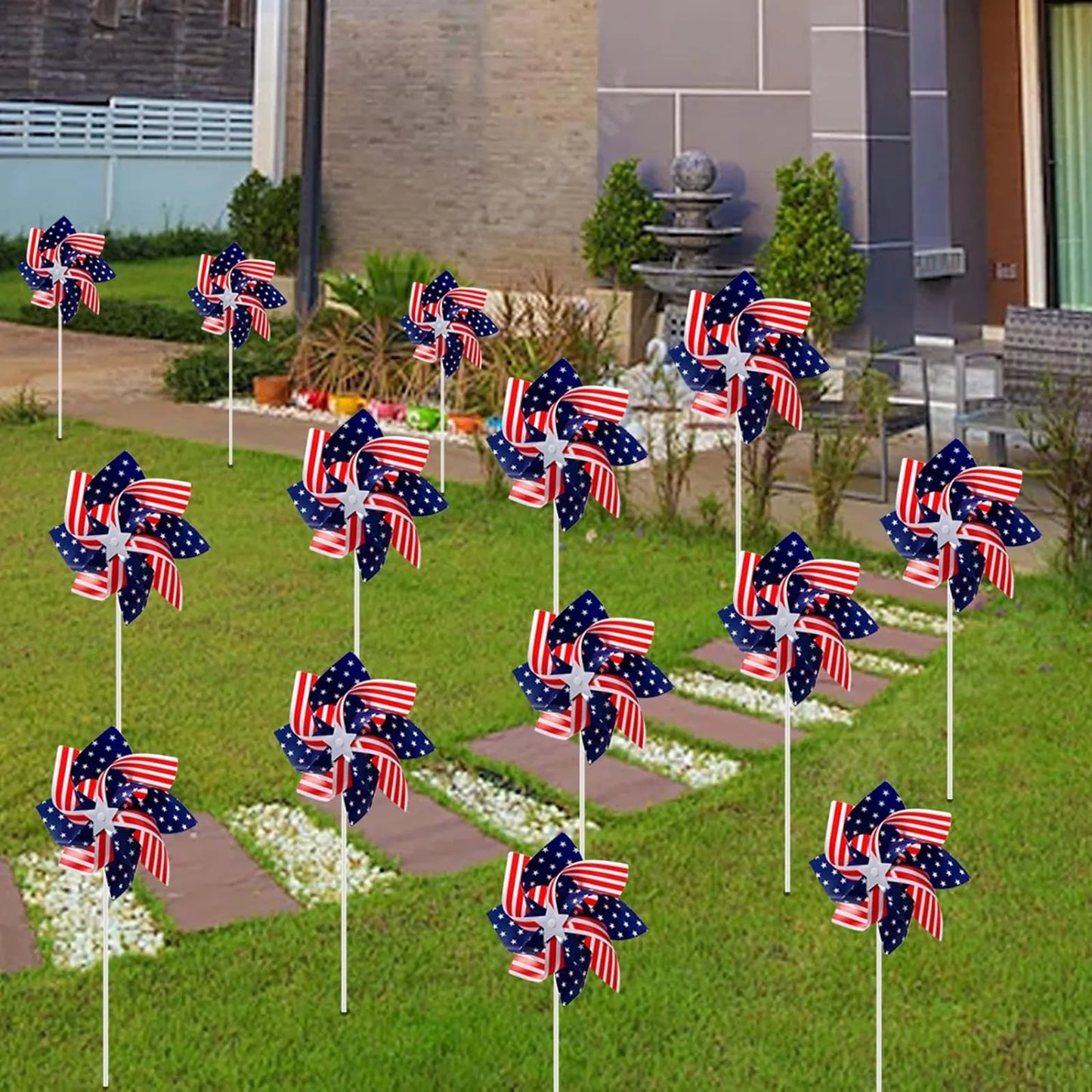 Patriotic Holiday Windmills-10 pcs