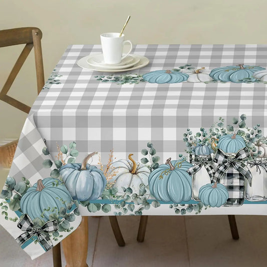 Blue Pumpkins Fall Holiday- Tablecloth