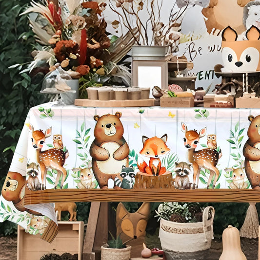 Woodland Animal Party Tablecloth