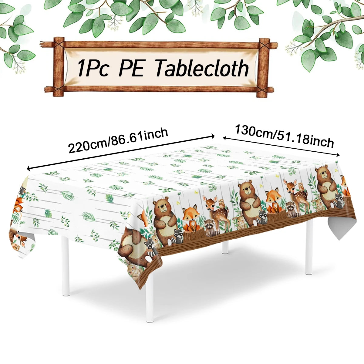 Woodland Animal Party Tablecloth