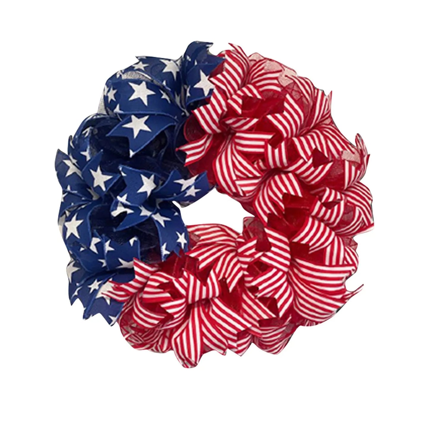 Hanging Patriotic Holiday Wreath