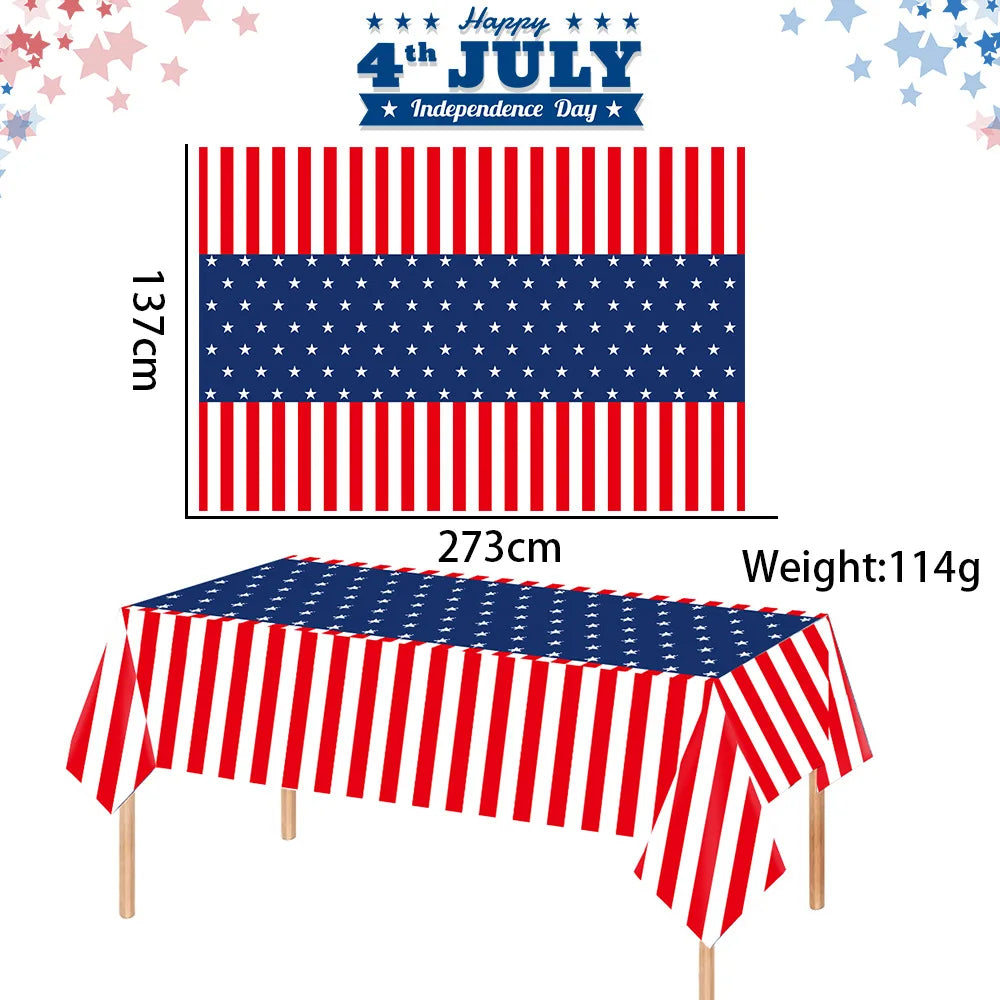 Disposable USA Holiday Tablecloth