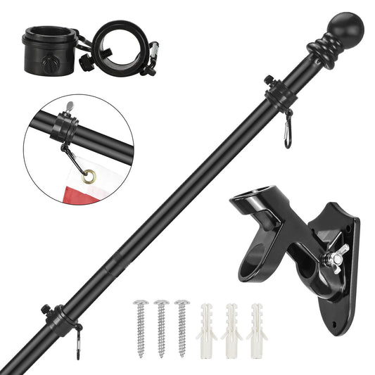 Flag Pole for Outside House, 6ft Residential or Commercial Flag Pole Kit