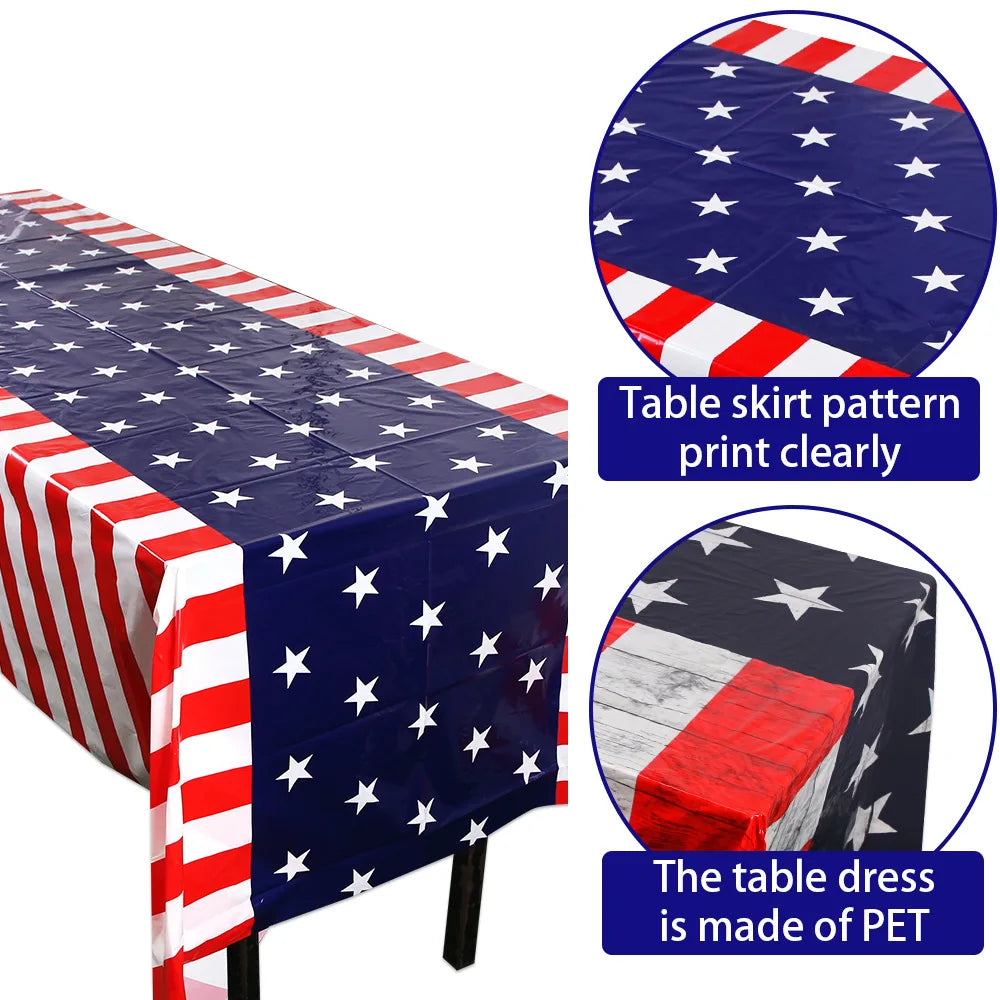 Disposable USA Holiday Tablecloth