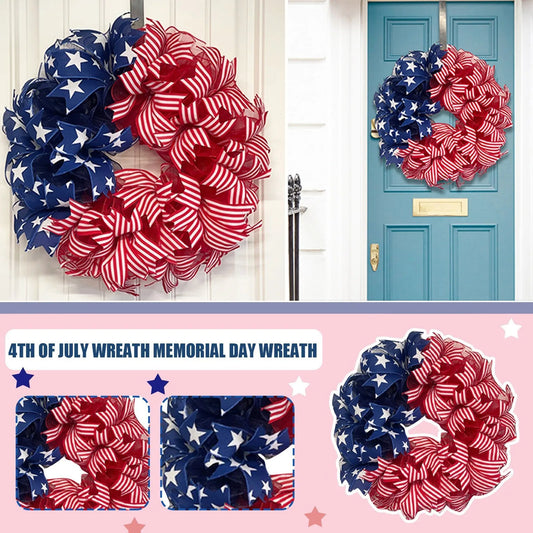 Hanging Patriotic Holiday Wreath