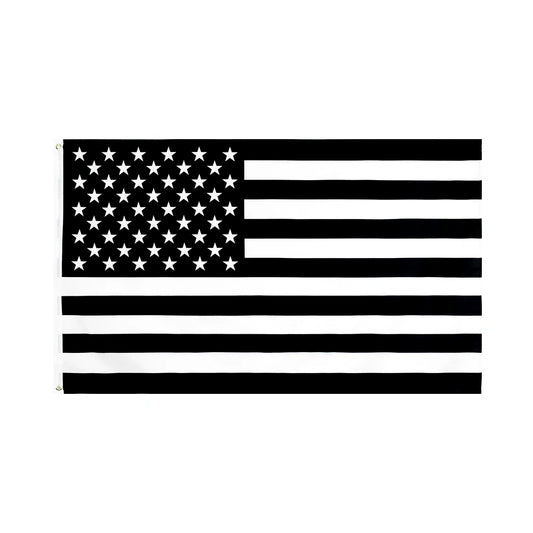 Black & White American Flag