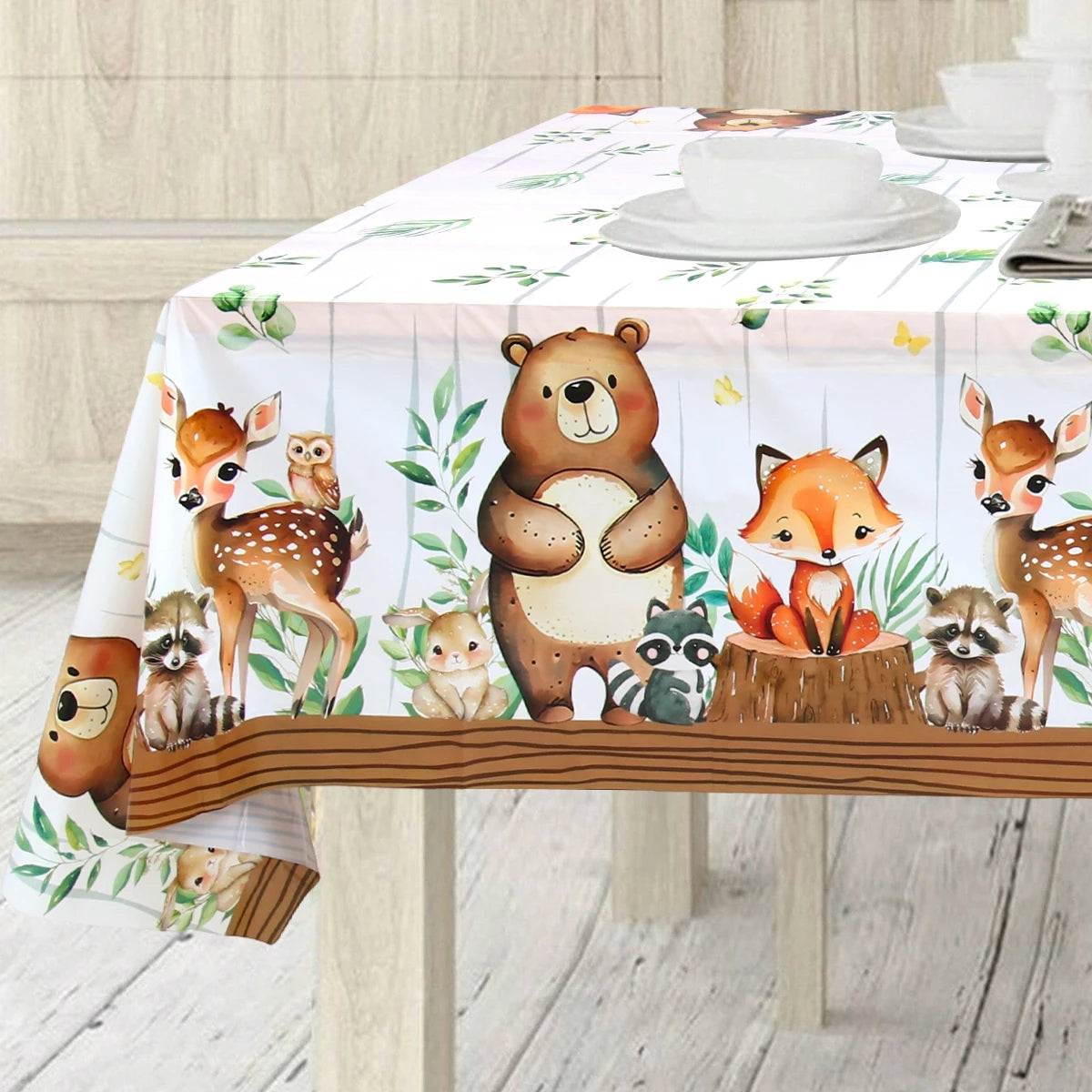 Woodland Animal Party Tablecloth